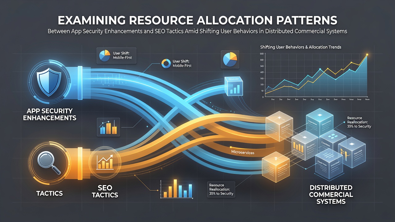 Resource allocation charts showing security and SEO spending trends across distributed commercial platforms in 2025