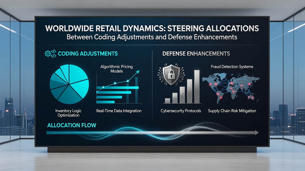 Analytics dashboards comparing coding adjustment impacts with defense enhancement outcomes across global retail platforms
